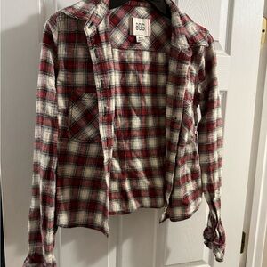 BDG Red and White Checkered Shirt